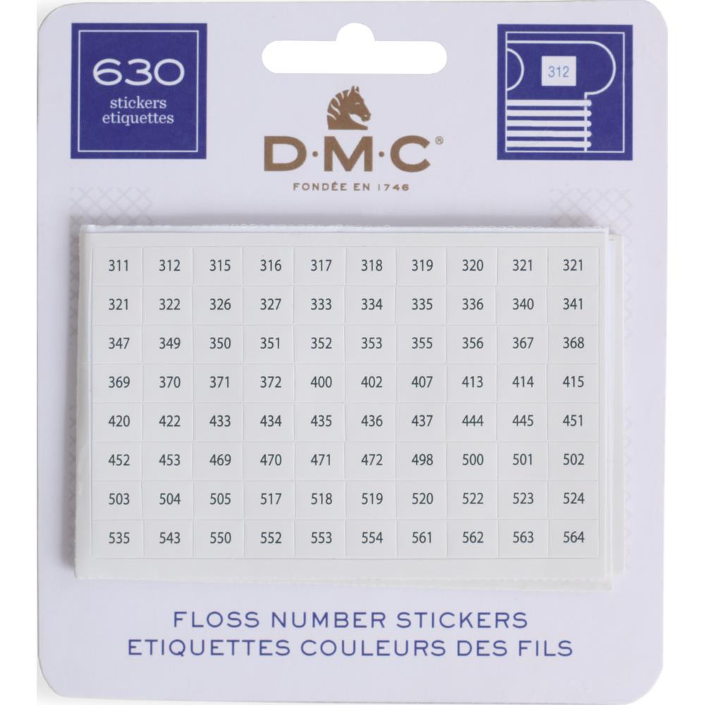DMC Stranded Thread Number Stickers