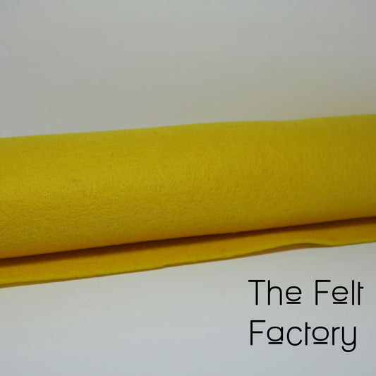 100% Merino Wool Felt Sheet - Yellow