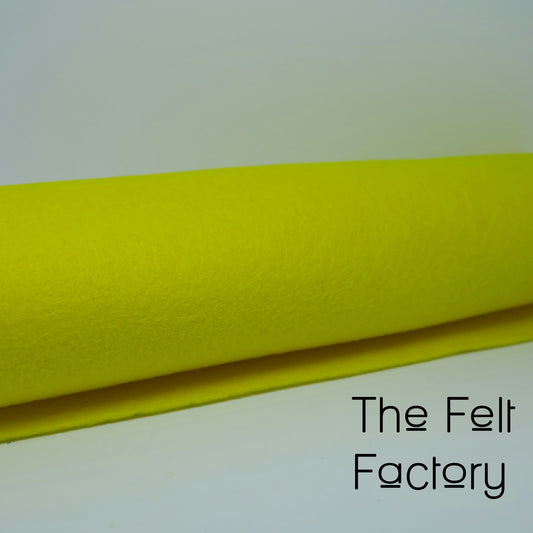 100% Merino Wool Felt Sheet - Lemon