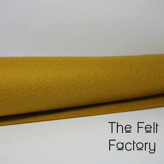 100% Merino Wool Felt Sheet - Mustard