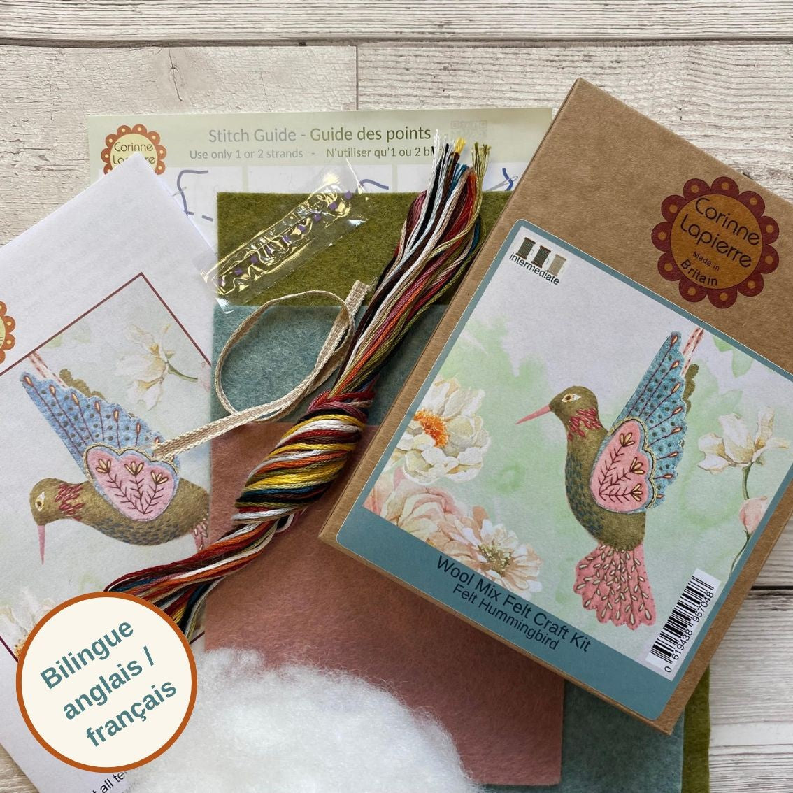 Hummingbird Felt Craft Mini Kit - Corinne Lapierre