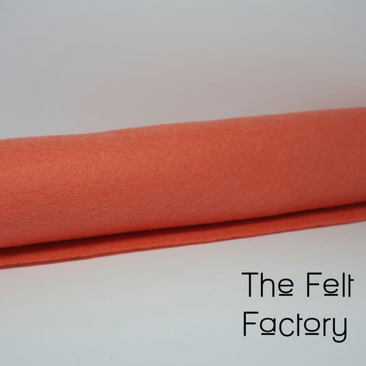 100% Merino Wool Felt Sheet - Salmon