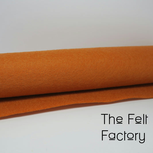 100% Merino Wool Felt Sheet - Pumpkin