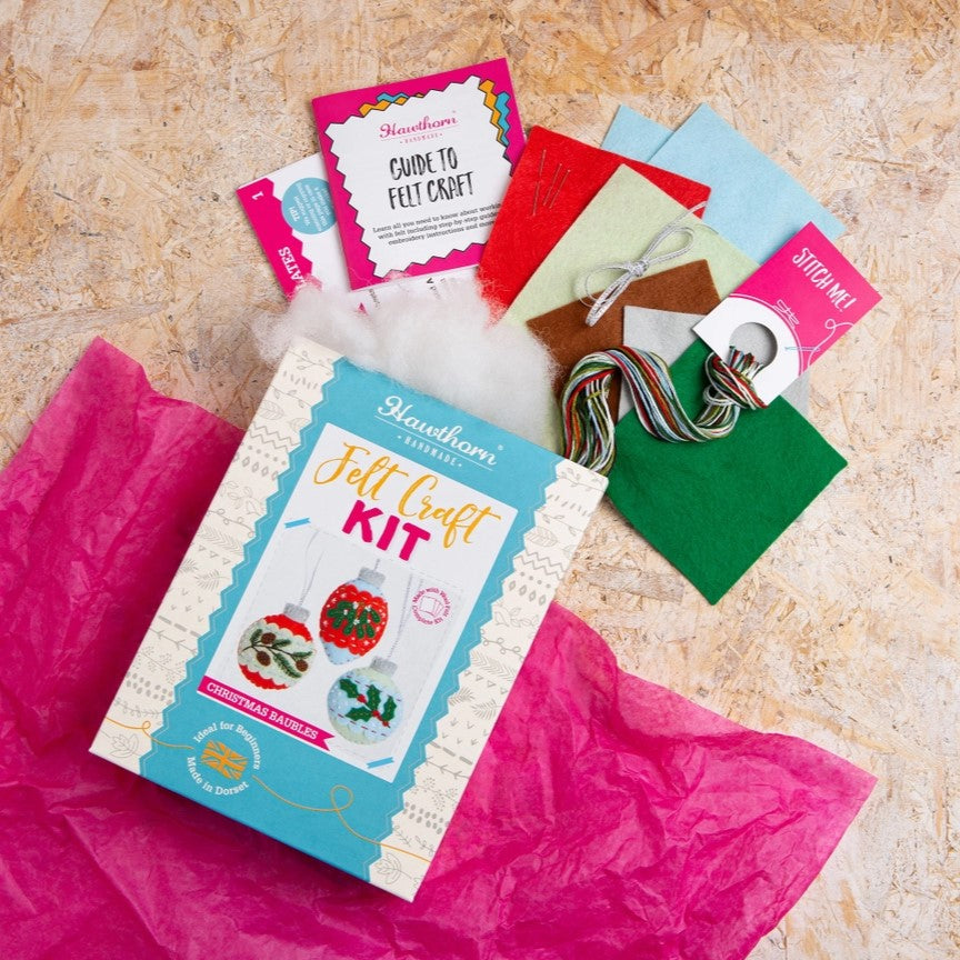 Christmas Baubles Felt Craft Kit - Hawthorn Handmade