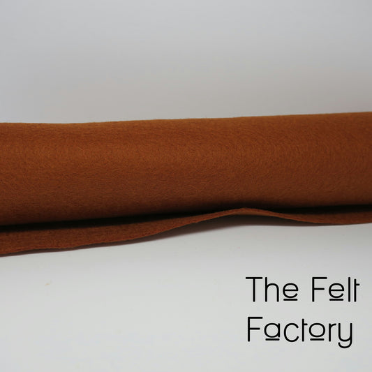 100% Merino Wool Felt Sheet - Rust