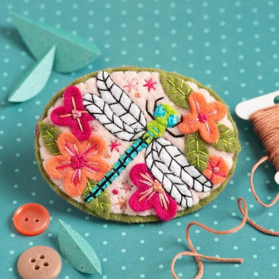 Dragonfly Felt Craft Brooch Kit - Hawthorn Handmade