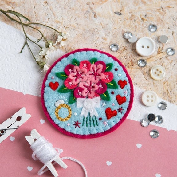 Bride To Be Felt Craft Brooch Kit - Hawthorn Handmade