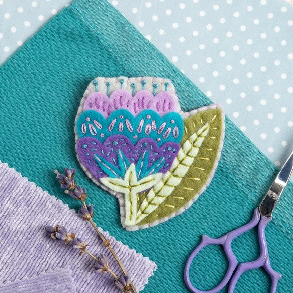 Vita Flower Felt Craft Brooch Kit - Hawthorn Handmade