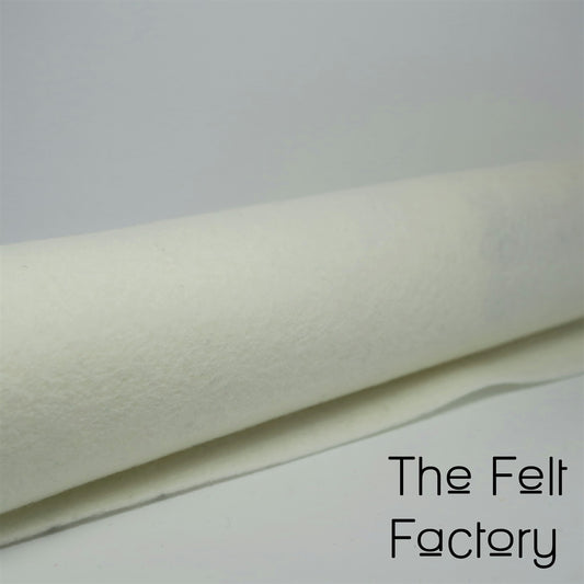 100% Merino Wool Felt Sheet - White