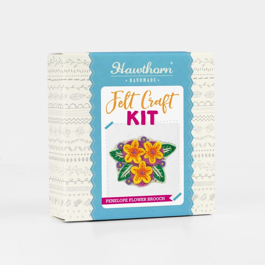 Penelope Flower Felt Craft Brooch Kit - Hawthorn Handmade