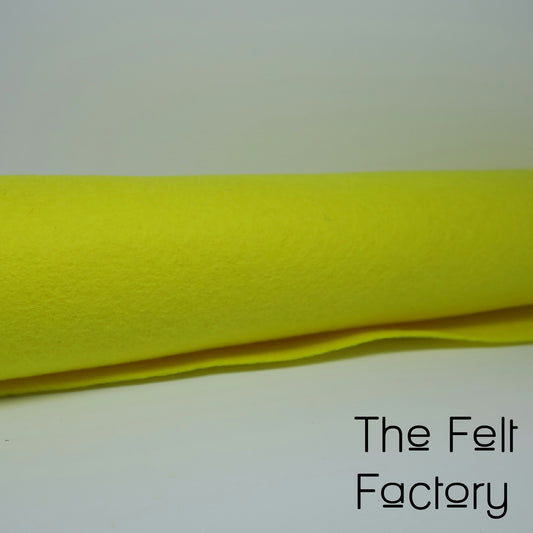 100% Merino Wool Felt Sheet - Bright Yellow
