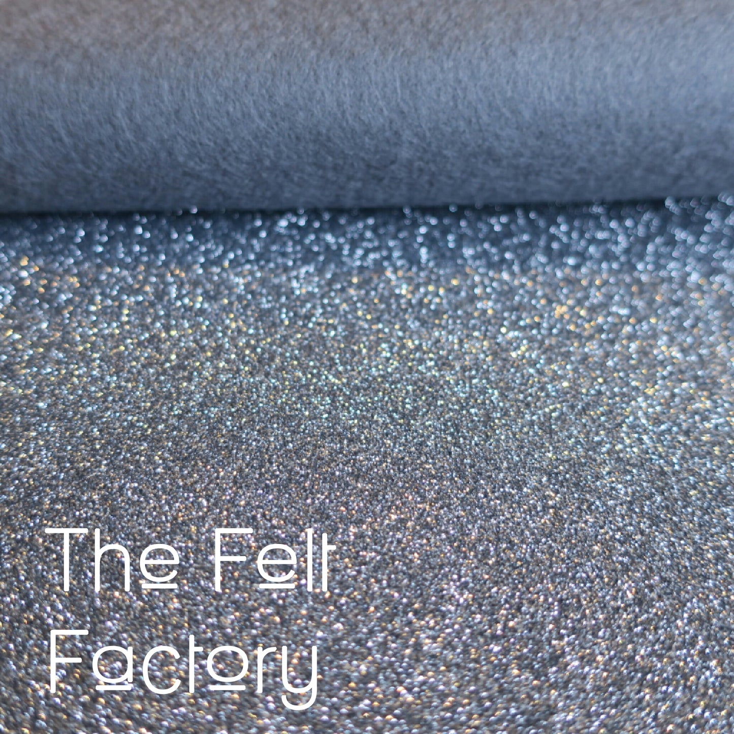 Glitter Felt - Black Silver