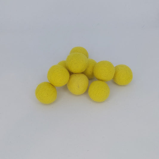 Felt Balls - Bright Yellow