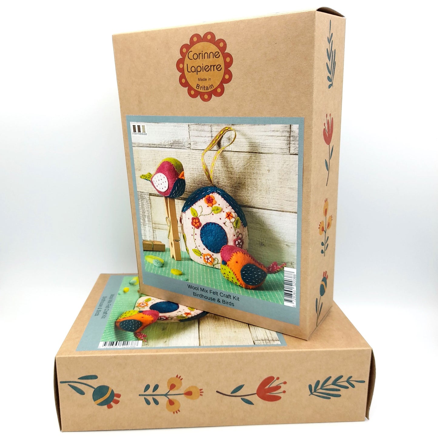 Birdhouse and Two Birds Felt Craft Kit - Corinne Lapierre