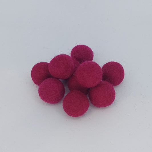 Felt Balls - Cranberry