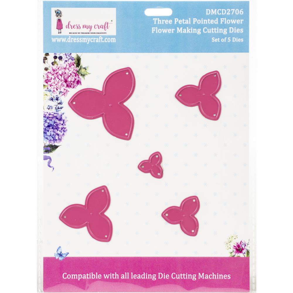 Dress my Craft Die - Three Petal Pointed Flower