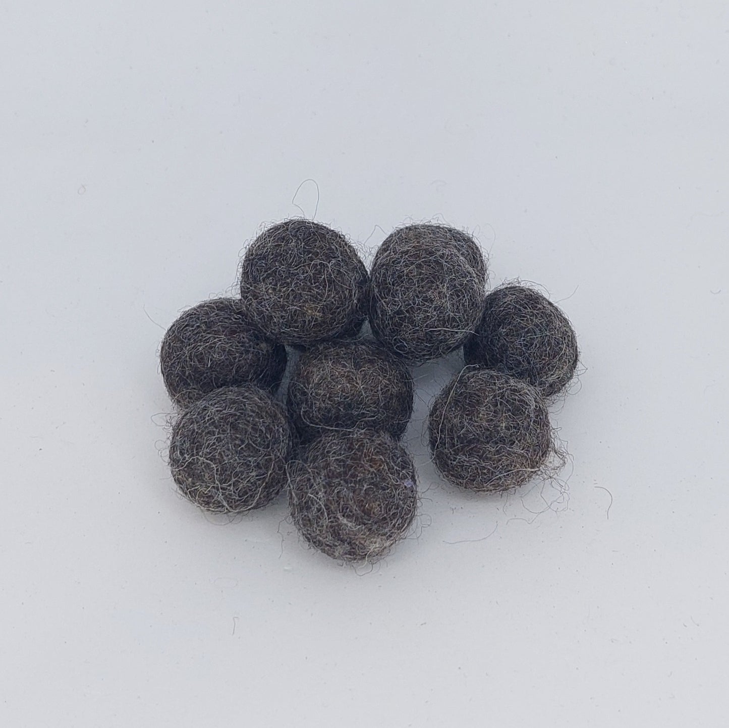 Felt Balls - Dark Brown Marle
