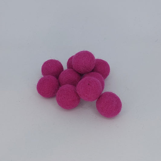 Felt Balls - Magenta
