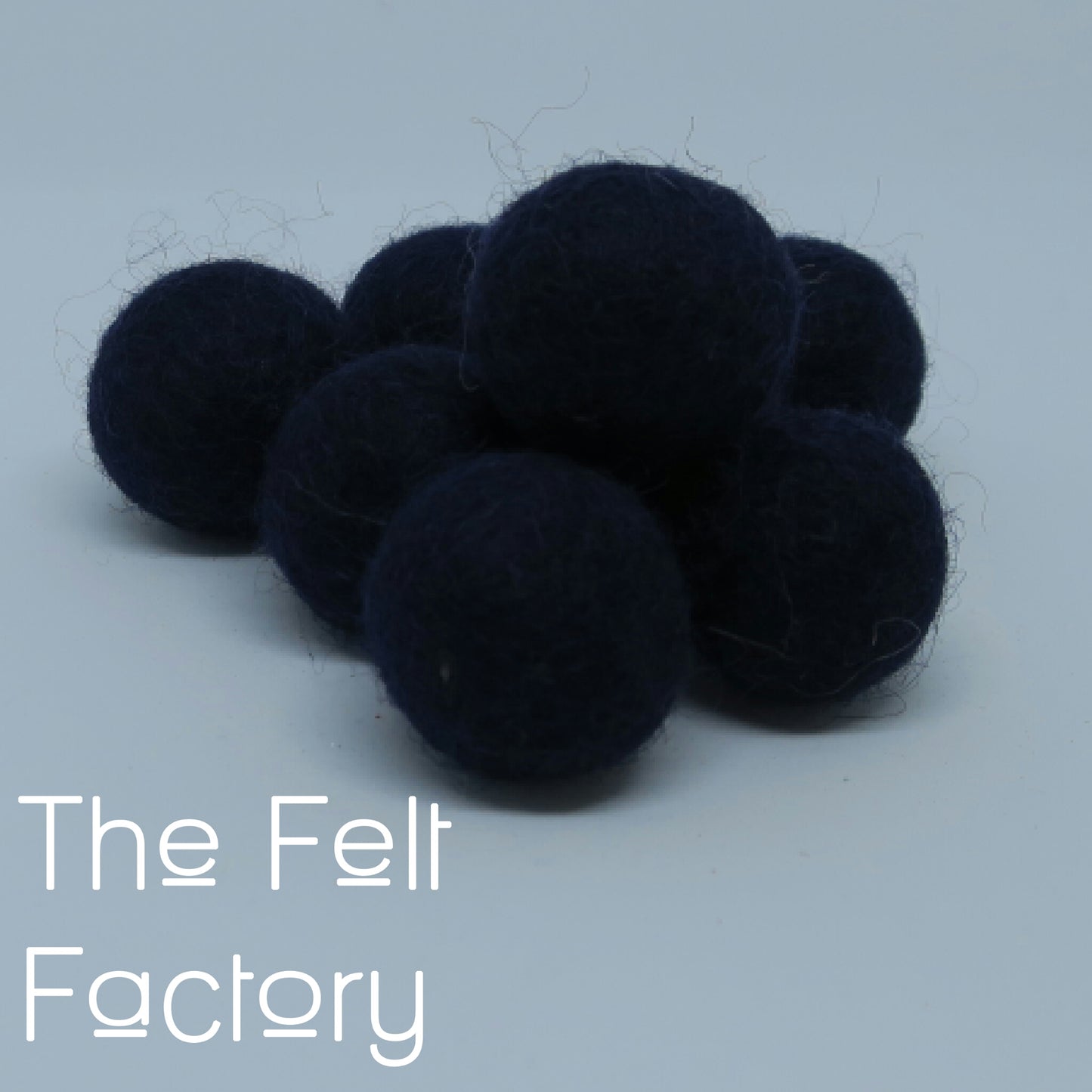 Felt Balls - Midnight Blue