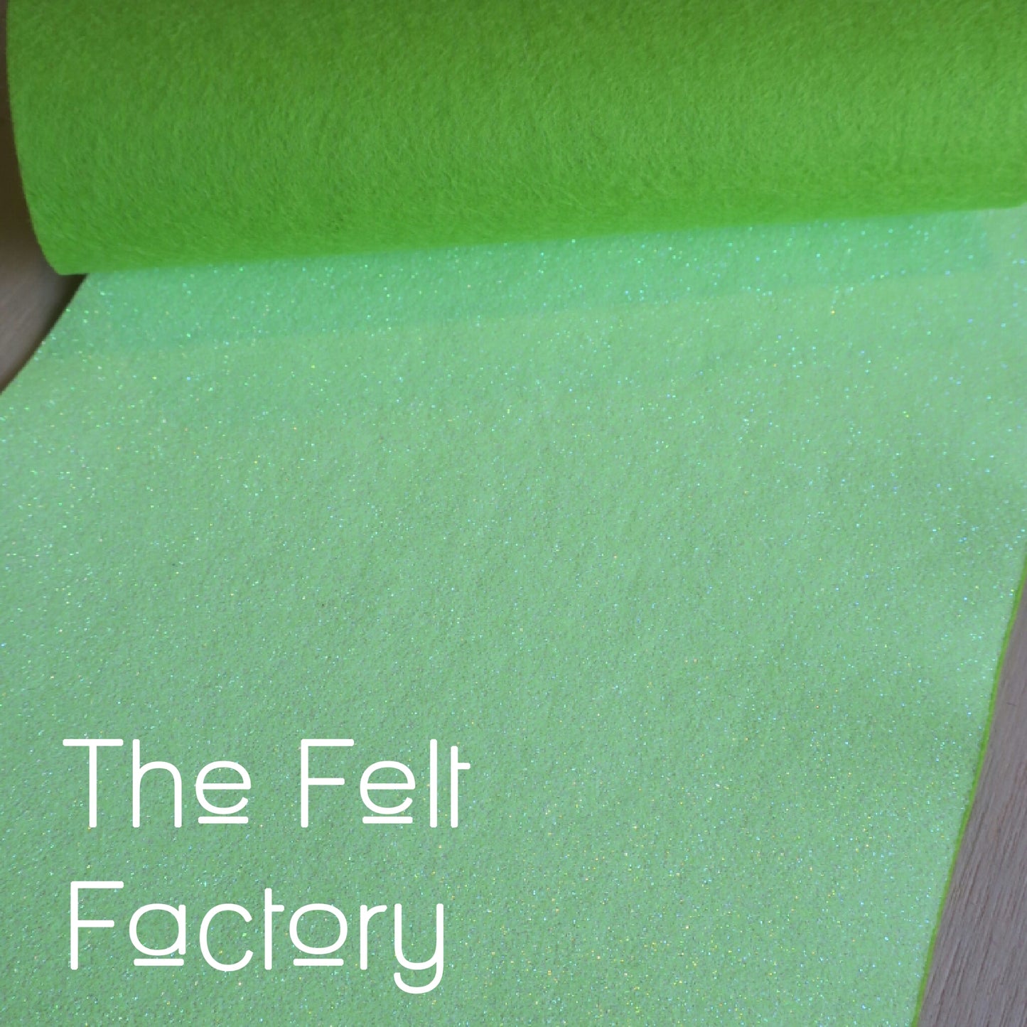 Glitter Felt - Neon Yellow