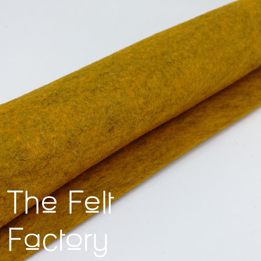 100% Merino Wool Felt Sheet - Ochre