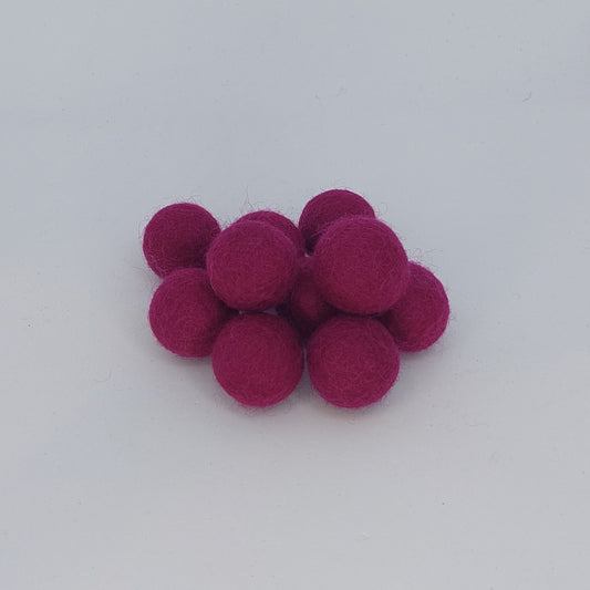 Felt Balls - Raspberry