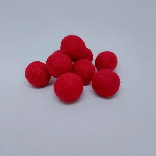Felt Balls - Red