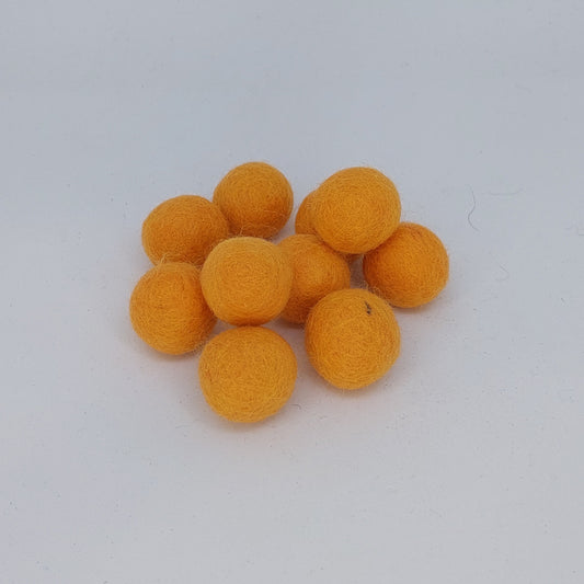 Felt Balls - Sherbet Orange