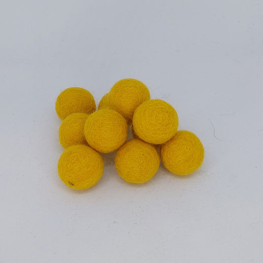 Felt Balls - Soft Yellow