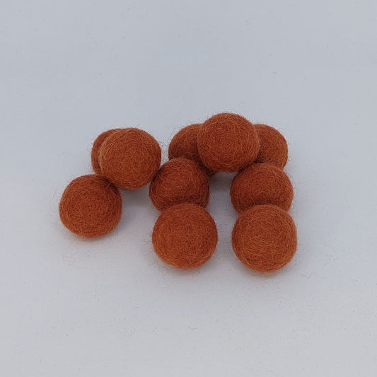 Felt Balls - Toffee