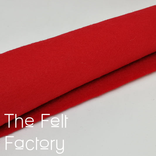 100% Merino Wool Felt Sheet - Tomato