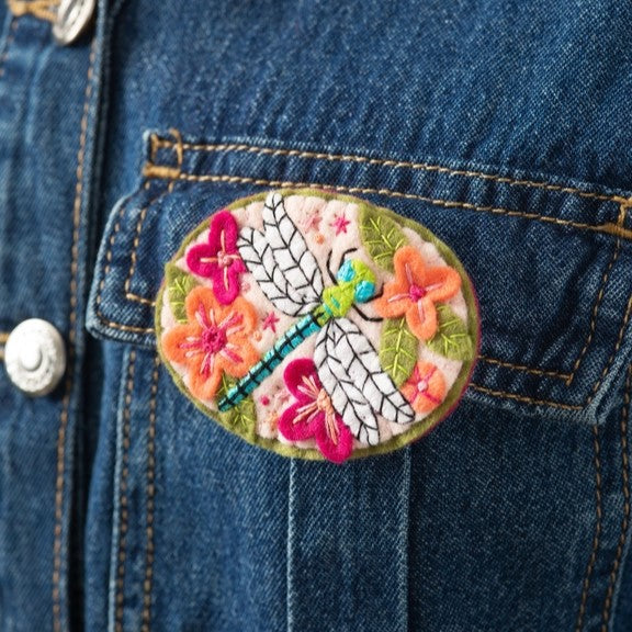 Dragonfly Felt Craft Brooch Kit - Hawthorn Handmade