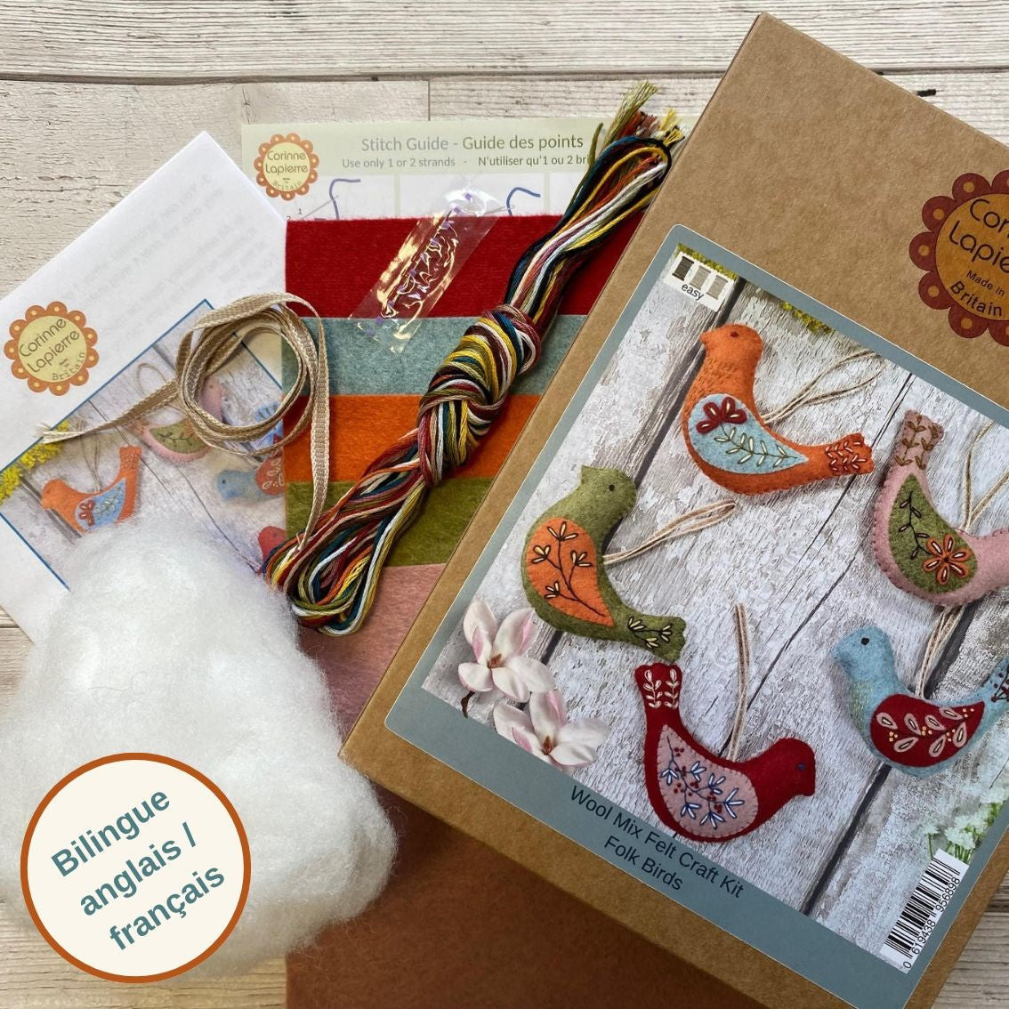 Folk Birds Felt Craft Kit - Corinne Lapierre