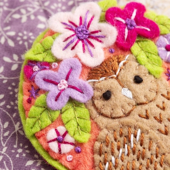 Tawny Owl Felt Craft Brooch Kit - Hawthorn Handmade