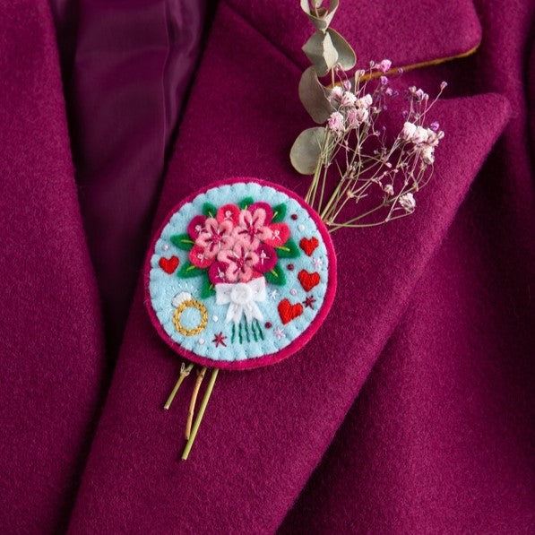 Bride To Be Felt Craft Brooch Kit - Hawthorn Handmade