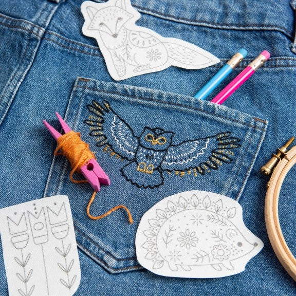 Woodland Folk Stick & Stitch Embroidery Pack - Hawthorn Handmade