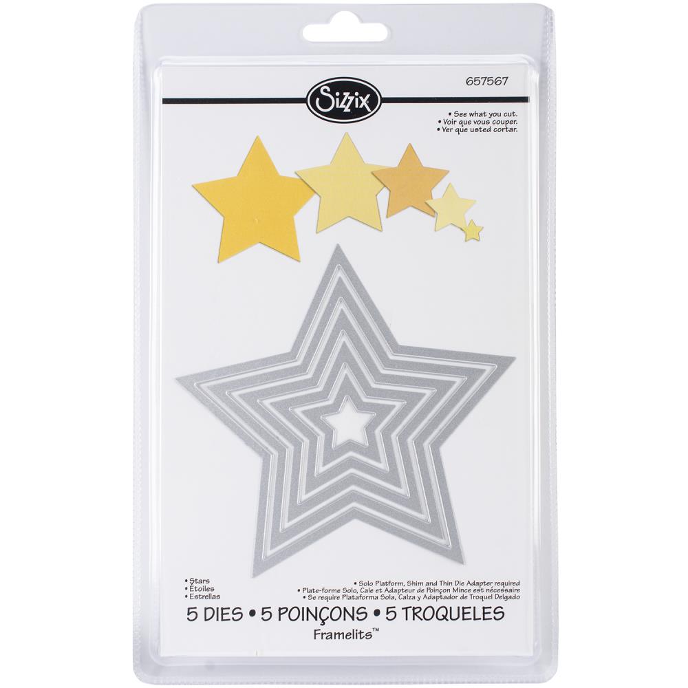 Sizzix Framelit Dies - Stars 5pk