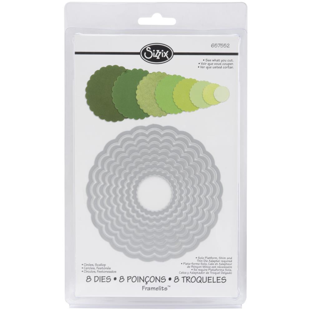 Sizzix Framelit Dies - Scalloped Circles 8pk