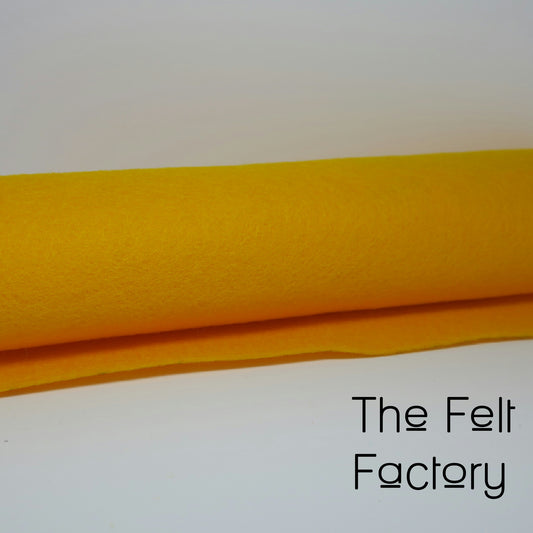 100% Merino Wool Felt Sheet - Marigold