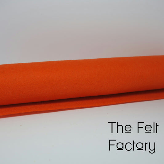 100% Merino Wool Felt Sheet - Orange