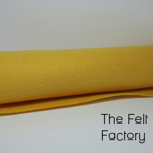 100% Merino Wool Felt Sheet - Soft Yellow