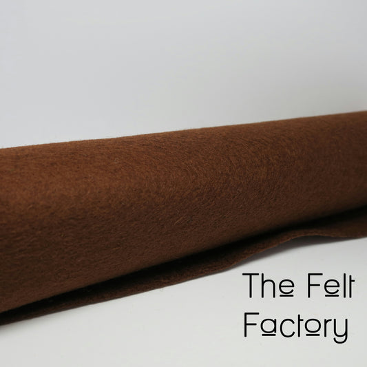 100% Merino Wool Felt Sheet - Brown