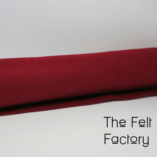 100% Merino Wool Felt Sheet - Merlot