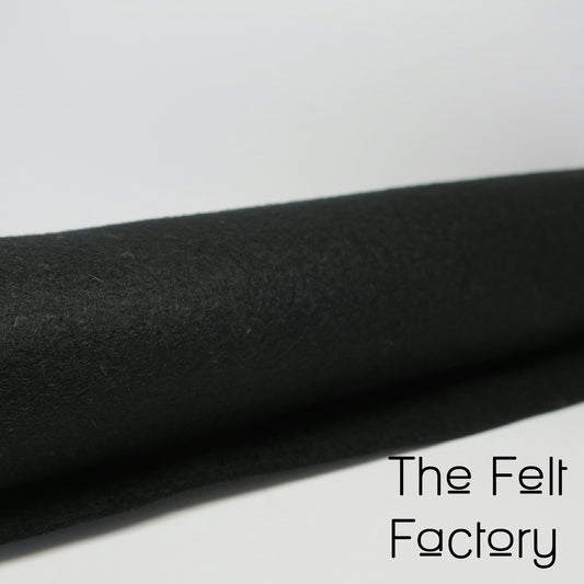 100% Merino Wool Felt Sheet - Black