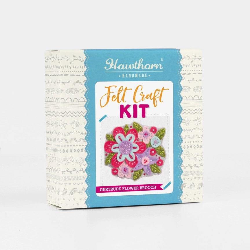 Gertrude Flower Felt Craft Brooch Kit - Hawthorn Handmade