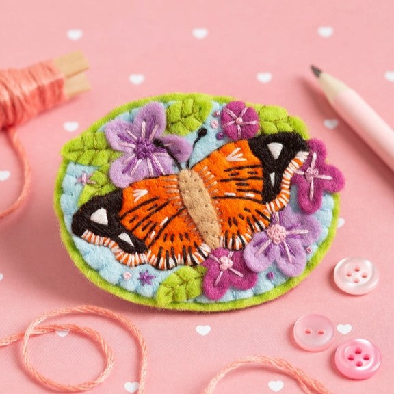 Butterfly Felt Craft Brooch Kit - Hawthorn Handmade