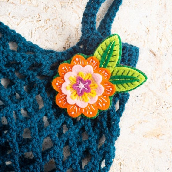 Margery Flower Felt Craft Brooch Kit - Hawthorn Handmade