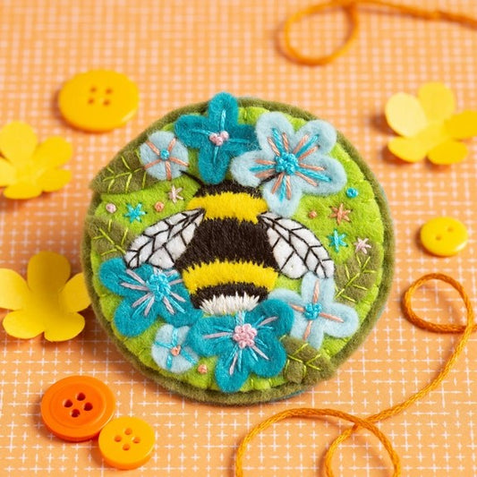 Bumblebee Felt Craft Brooch Kit - Hawthorn Handmade