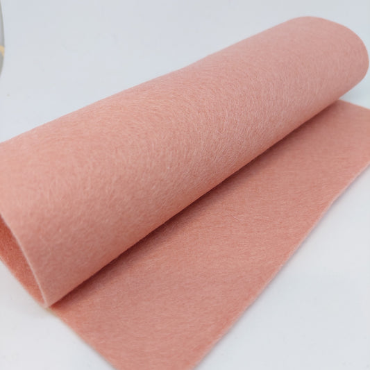 100% Merino Wool Felt Sheet - Carnation