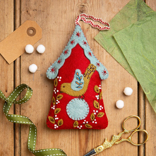 Folk Birdhouse Felt Craft Mini Kit - Corinne Lapierre